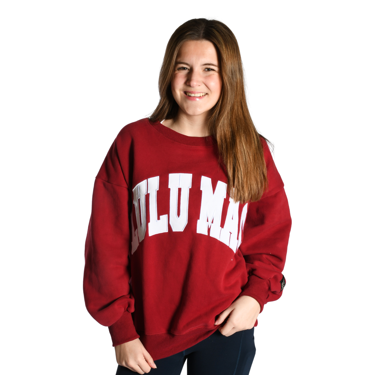 Lulu Mac Crimson/White - Stitch Sweatshirt