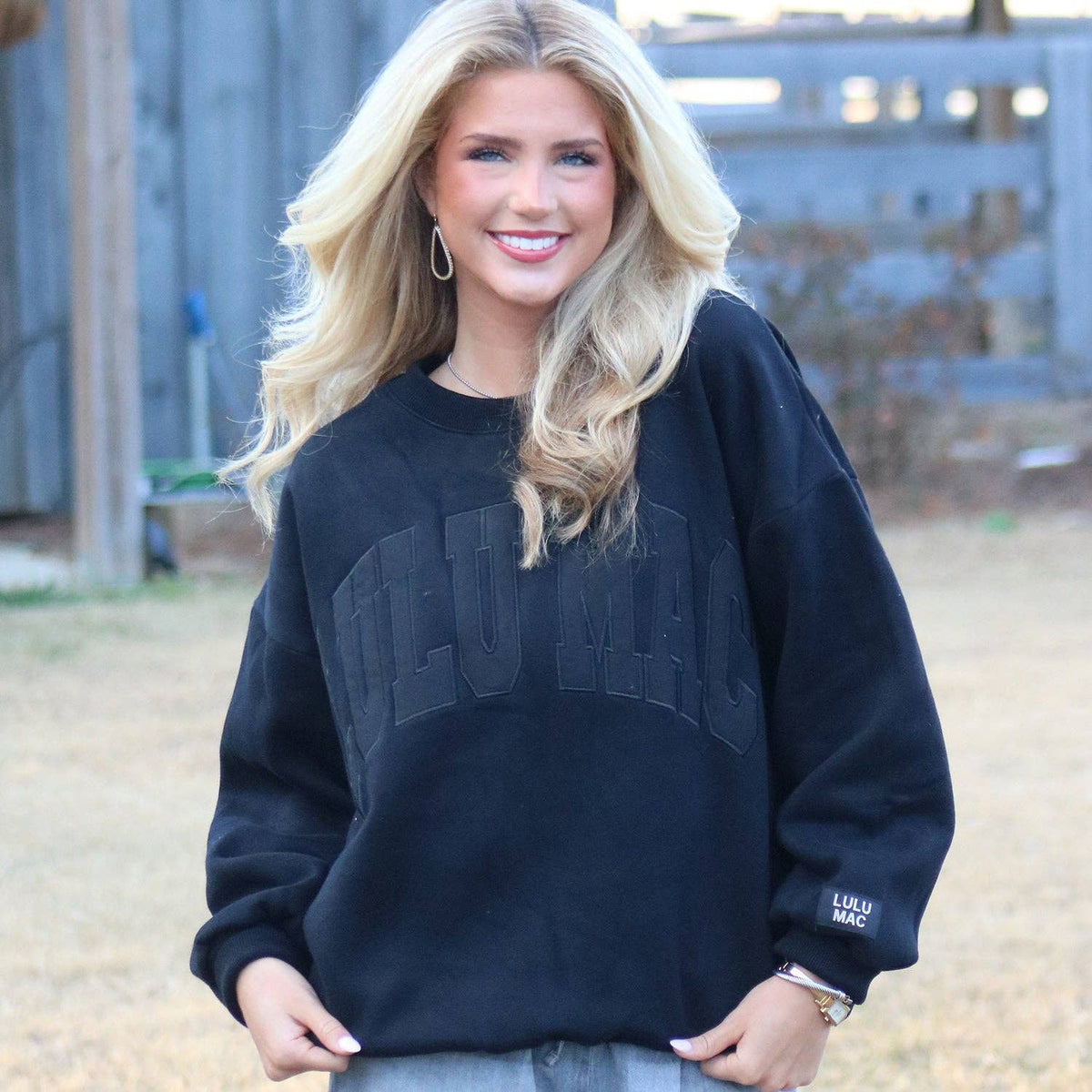 Lulu Mac Black Monochrome Sweatshirt