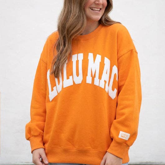 Lulu Mac Tennessee Orange/White Puff Sweatshirt
